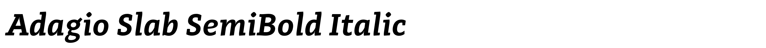 Adagio Slab SemiBold Italic